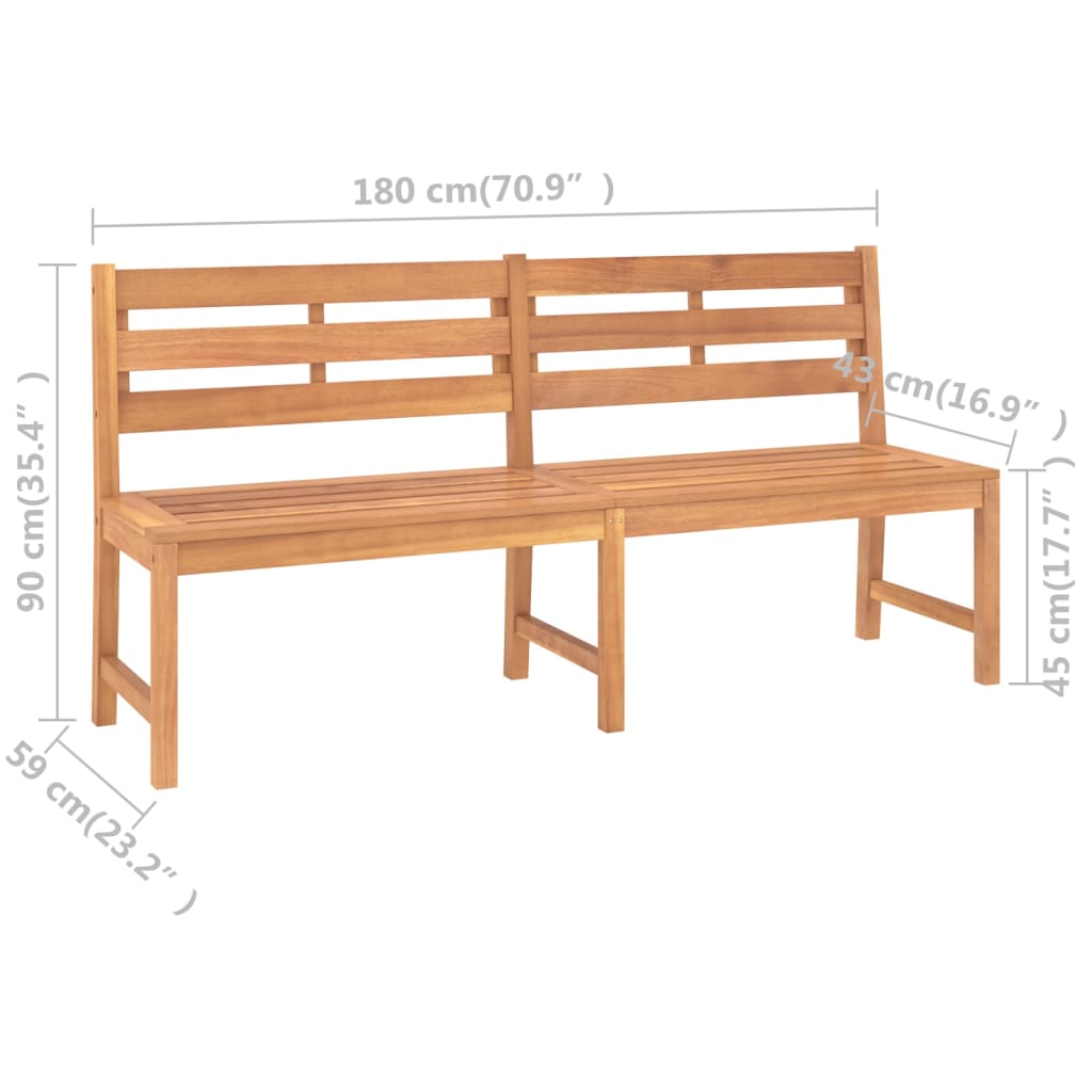 vidaXL Zahradní lavice 180 cm masivní teakové dřevo