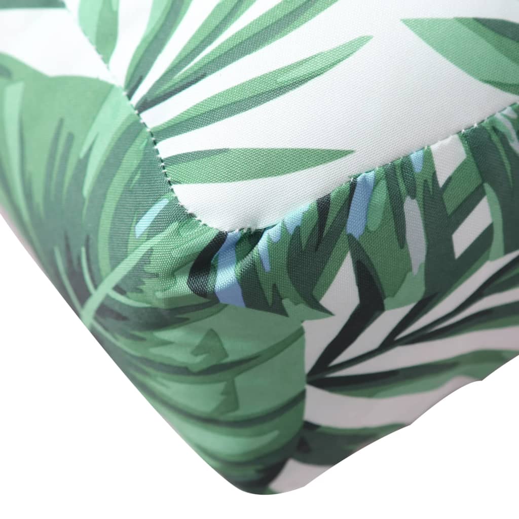vidaXL Poduška na pohovku z palet vzor listů 70 x 40 x 12 cm