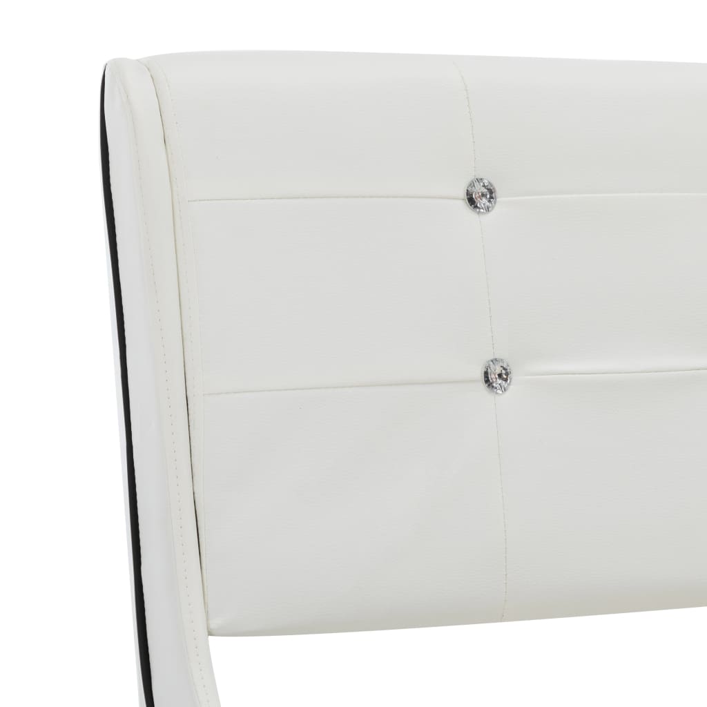 vidaXL Postel s matrací z paměťové pěny bílá umělá kůže 120 x 200 cm