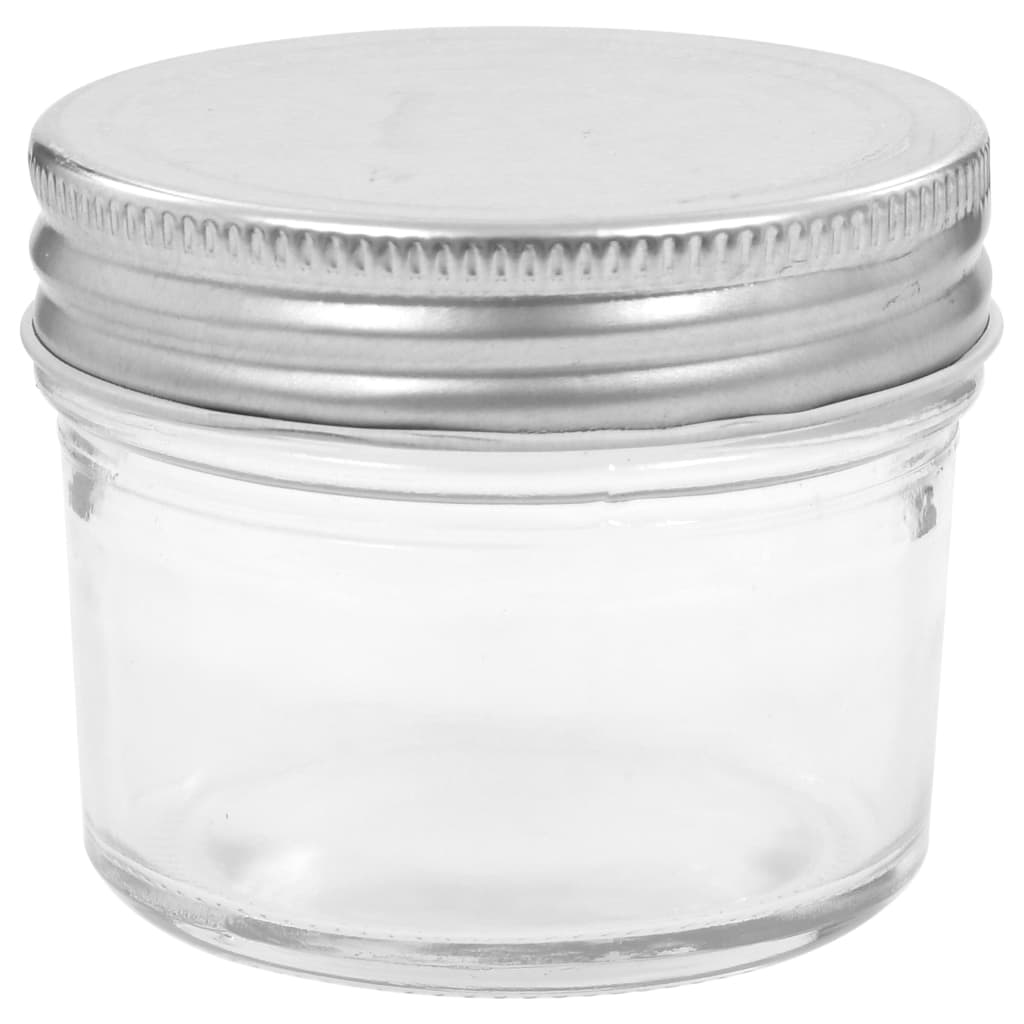 vidaXL Zavařovací sklenice se stříbrnými víčky 24 ks 110 ml