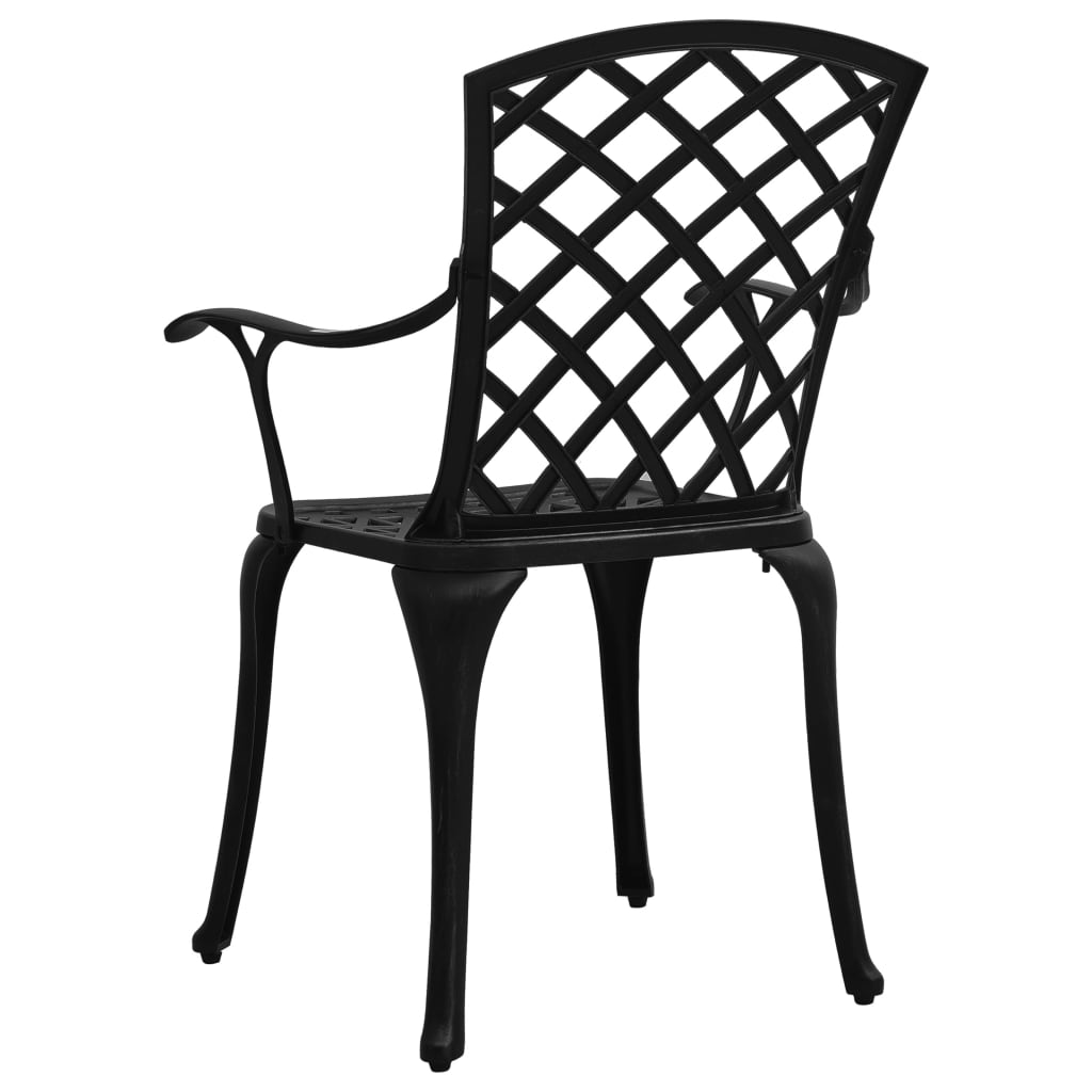 vidaXL Zahradní židle 6 ks litý hliník černé