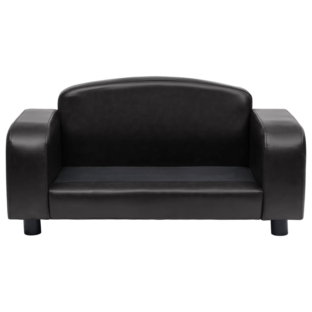 vidaXL Pohovka pro psy černá 80 x 50 x 40 cm umělá kůže