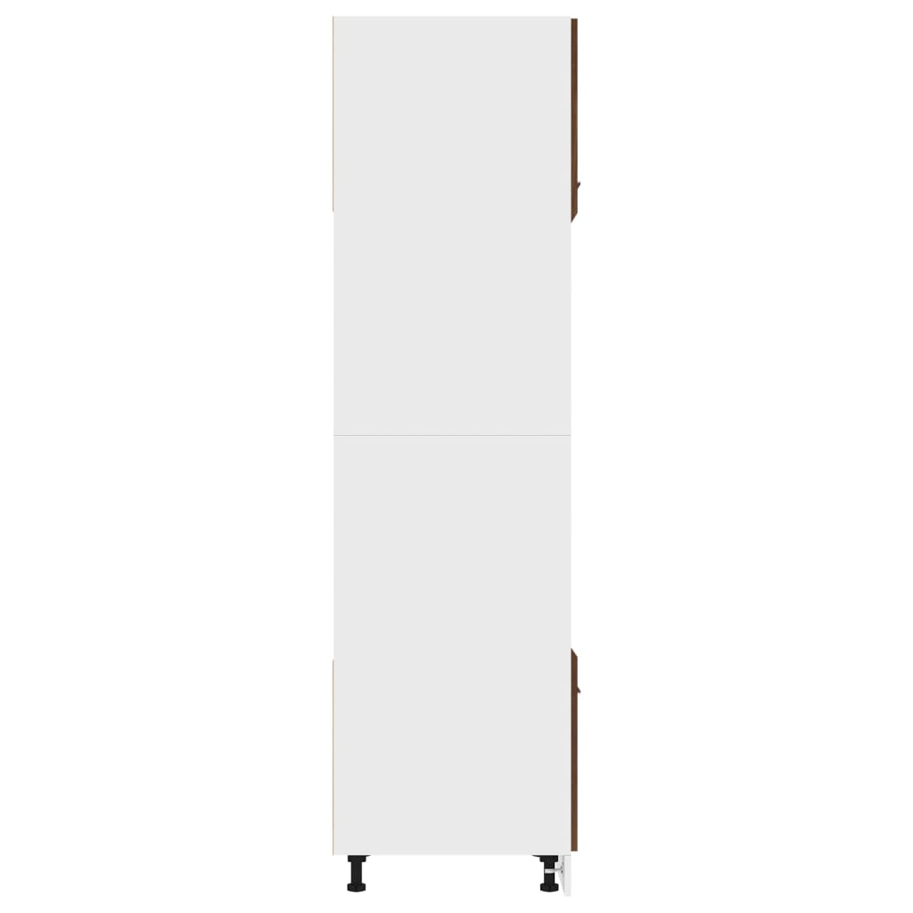 vidaXL Skříňka na mikrovlnku hnědý dub 60x57x207 cm kompozitní dřevo