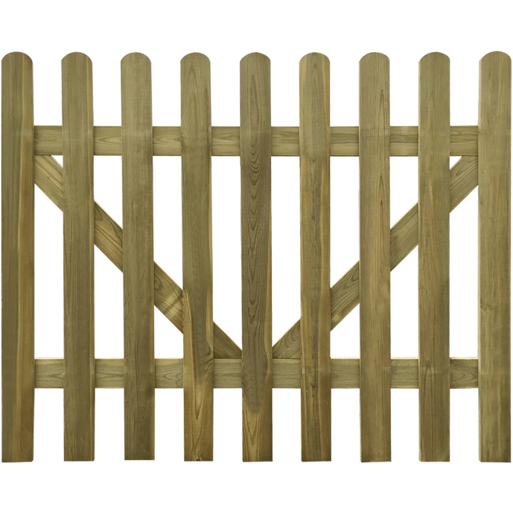 vidaXL Plotová brána laťková 2křídlá impregnované dřevo 300 x 120 cm