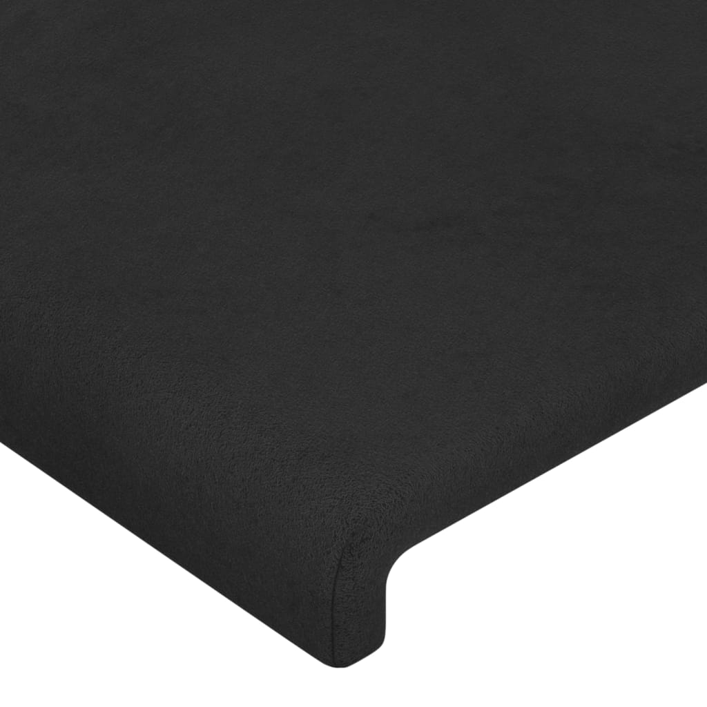 vidaXL Čelo postele 4 ks černé 100x5x78/88 cm samet