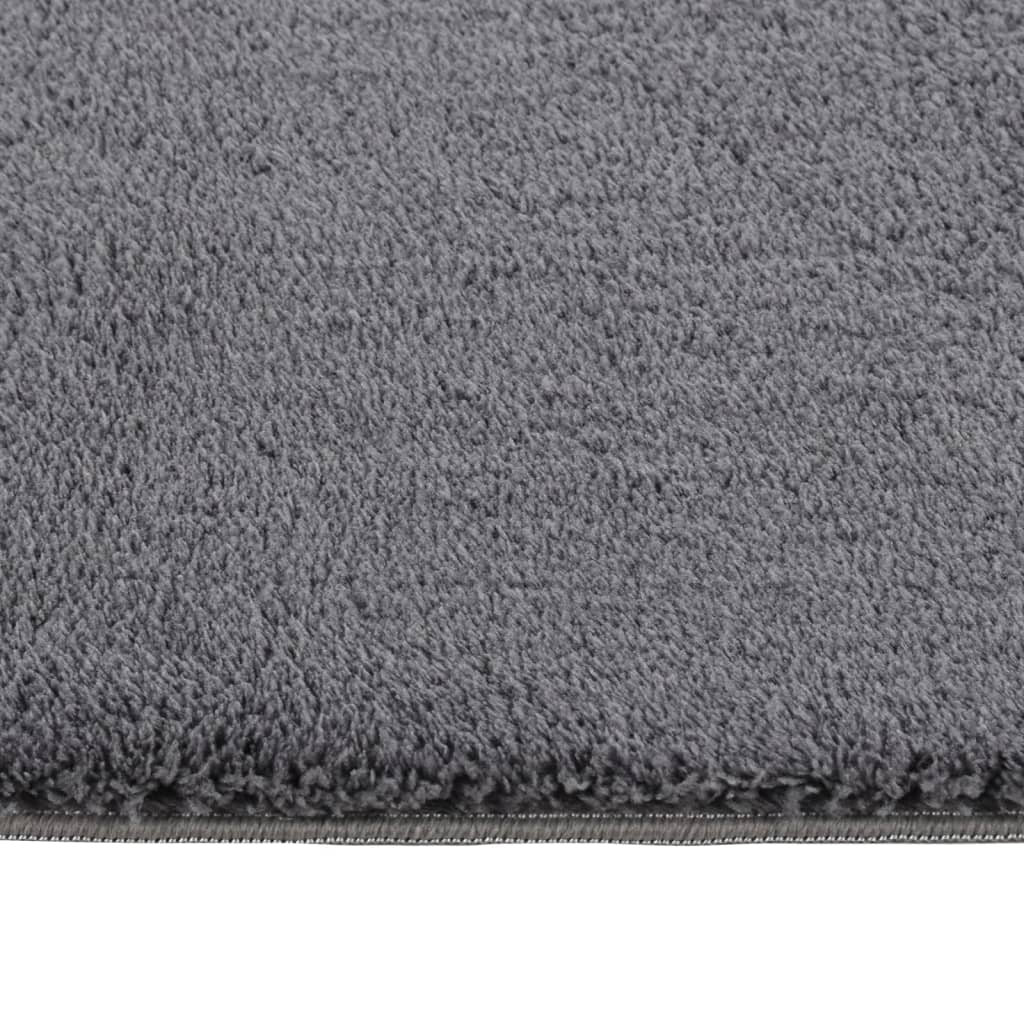 vidaXL Pratelný koberec krátký vlas 120x170 cm protiskluzový antracit