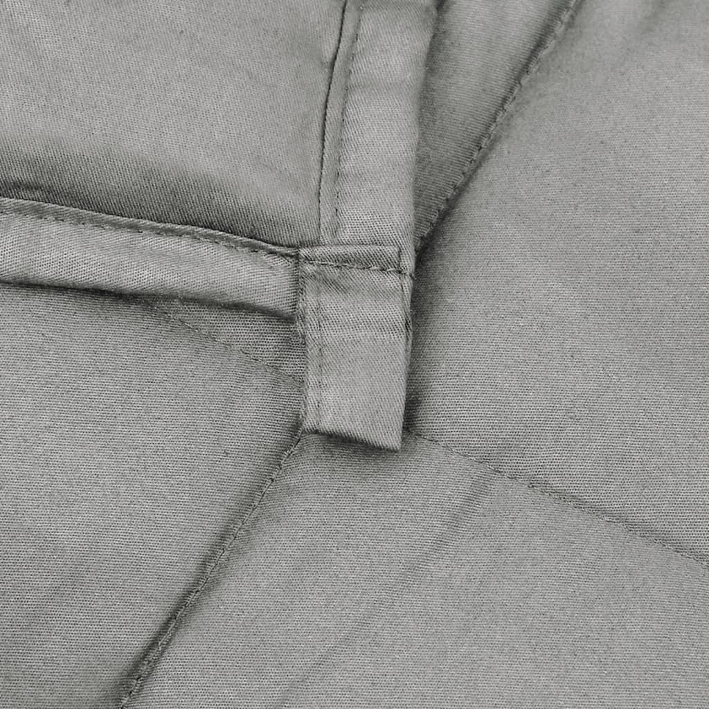 vidaXL Zátěžová deka šedá 138 x 200 cm 10 kg textil