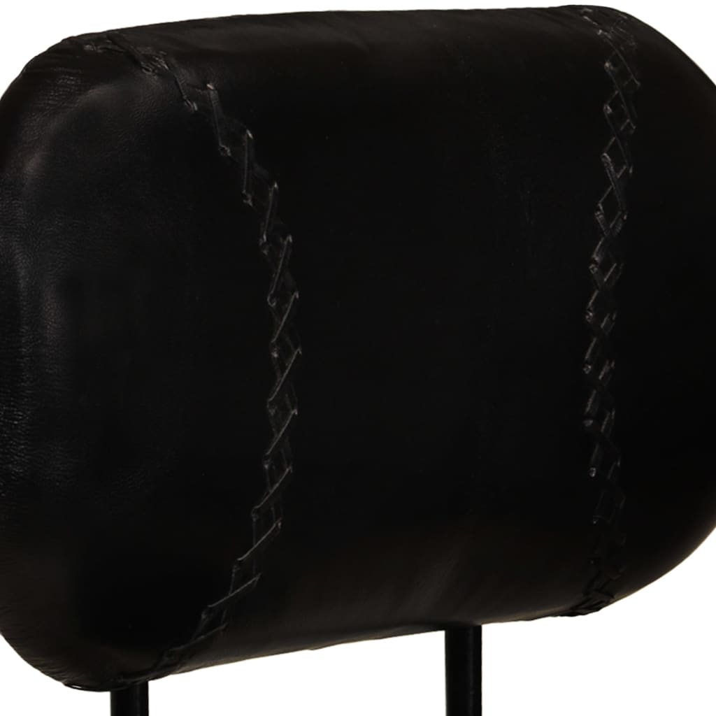 vidaXl Barové stoličky 2 ks černé pravá kozí kůže