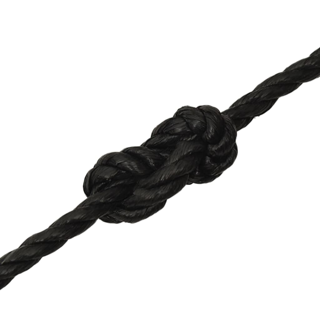 vidaXL Pracovní lano černé 12 mm 500 m polypropylen