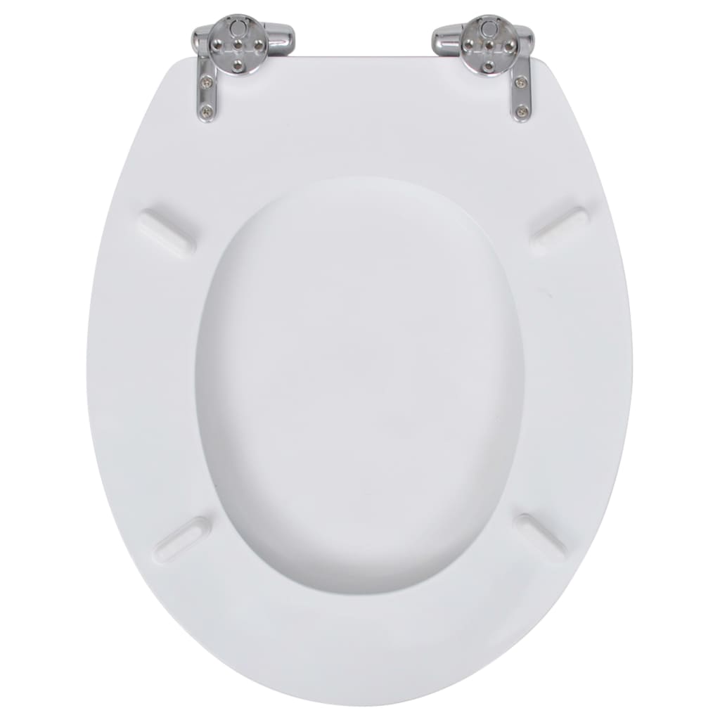 vidaXL WC sedátka s funkcí pomalého sklápění 2 ks bílá MDF