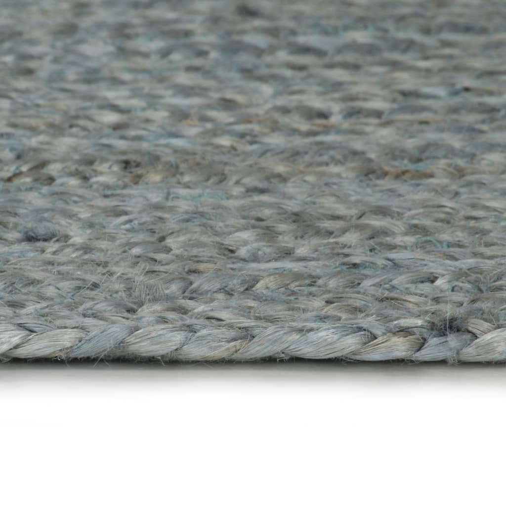 vidaXL Ručně vyrobený koberec juta kulatý 210 cm olivově zelený