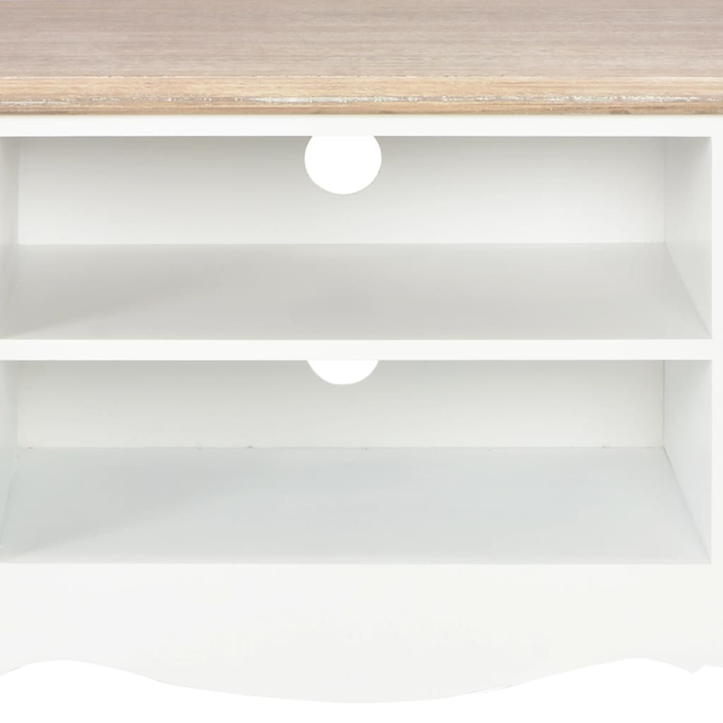 vidaXL TV stolek bílý 120 x 30 x 40 cm dřevo
