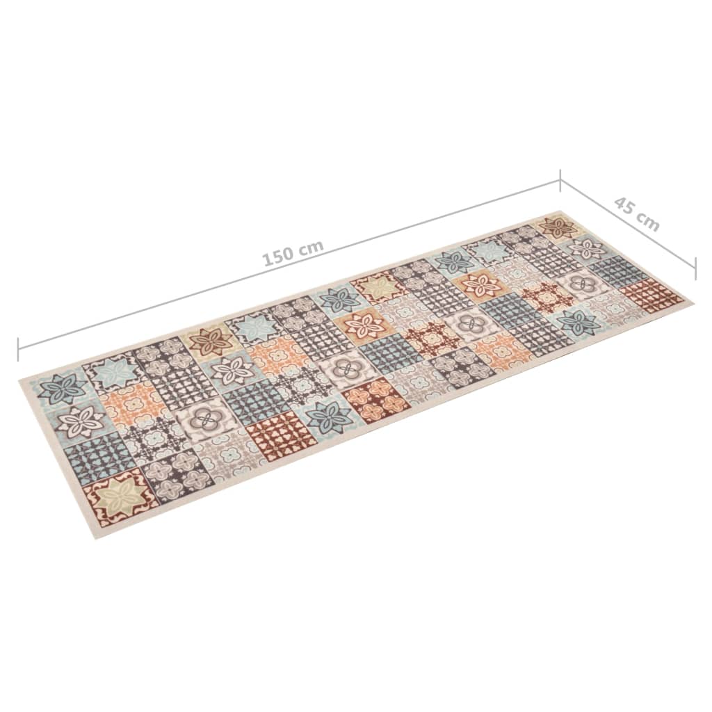 vidaXL Kuchyňský koberec pratelný barevná mozaika 45 x 150 cm