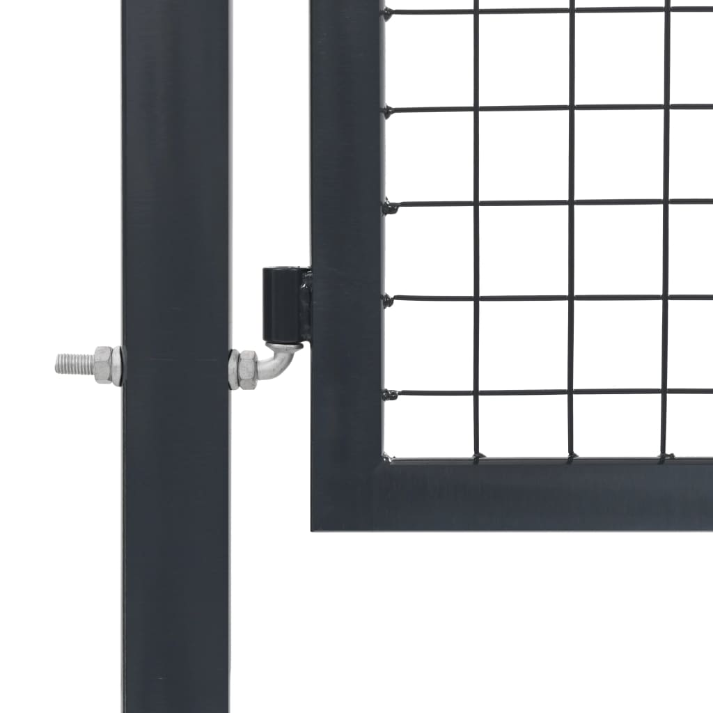 vidaXL Zahradní brána se sloupky ocel 350 x 100 cm antracitová