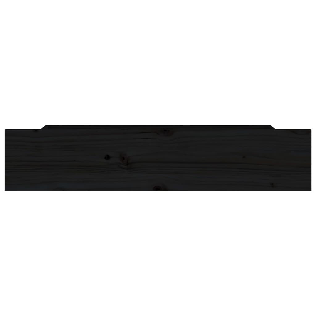 vidaXL Zásuvky pod postel 4 ks černé masivní borové dřevo