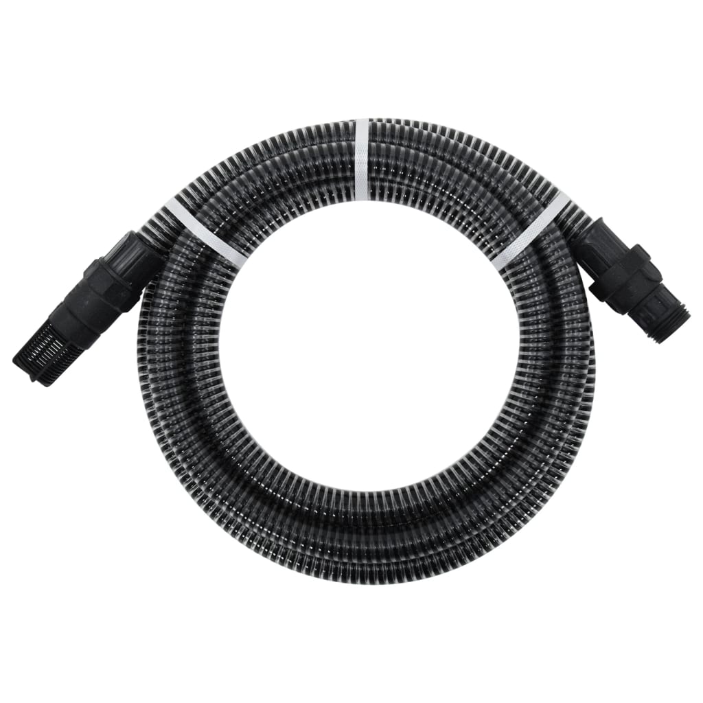 vidaXL Sací hadice s PVC konektory 7 m 22 mm černá