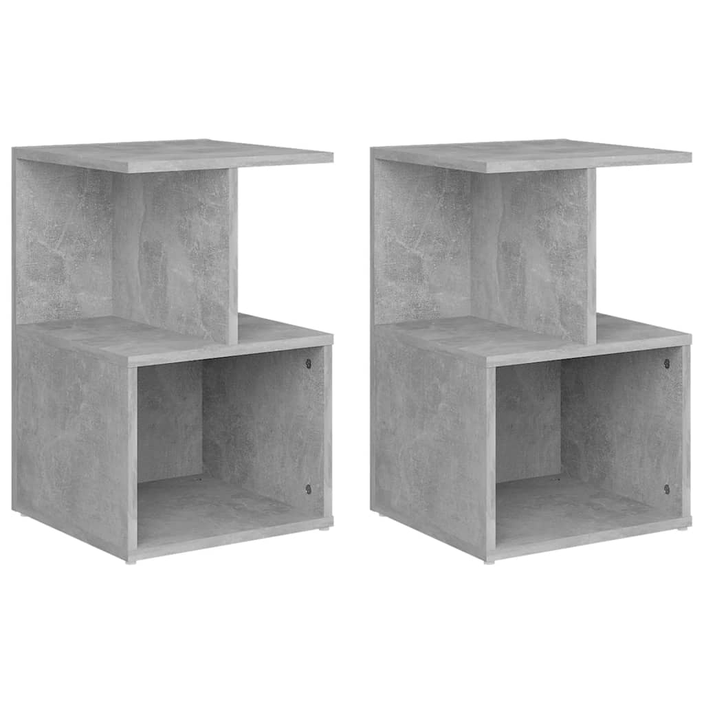 vidaXL Noční stolky 2 ks betonově šedé 35 x 35 x 55 cm dřevotříska