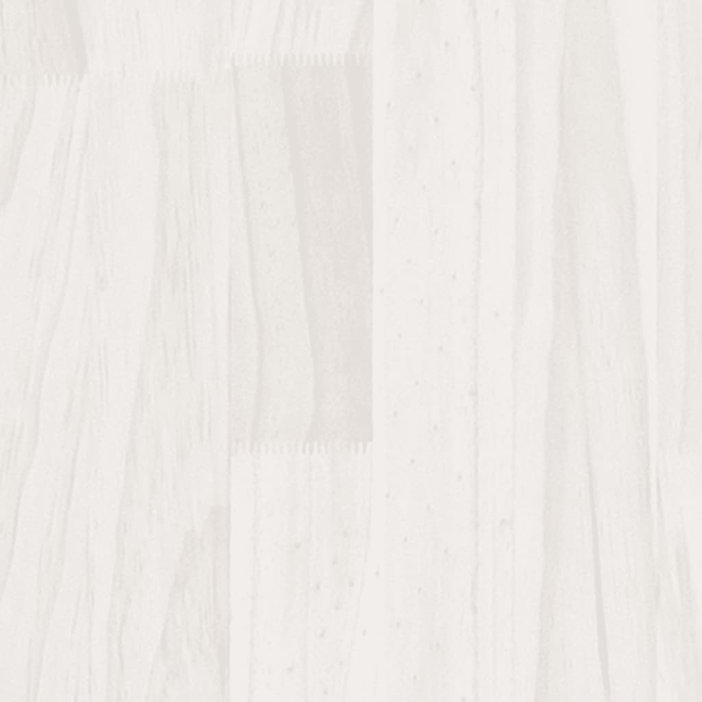 vidaXL Zahradní truhlík bílý 110 x 31 x 70 cm masivní borové dřevo
