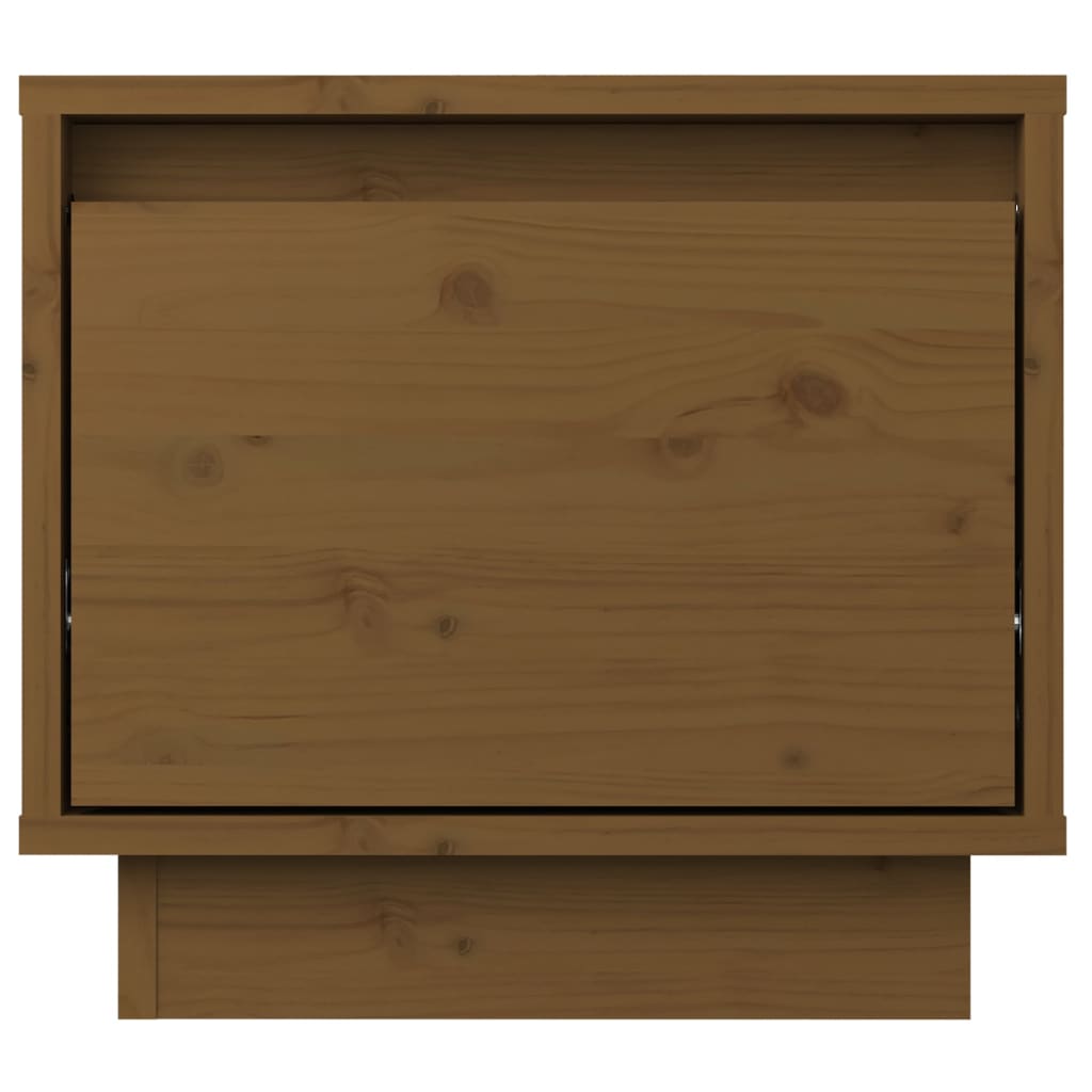 vidaXL Noční stolek medově hnědý 35 x 34 x 32 cm masivní borové dřevo