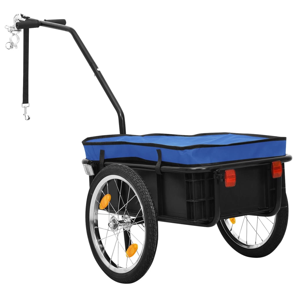 vidaXL Vozík za kolo / ruční vozík 155 x 60 x 83 cm ocel modrý