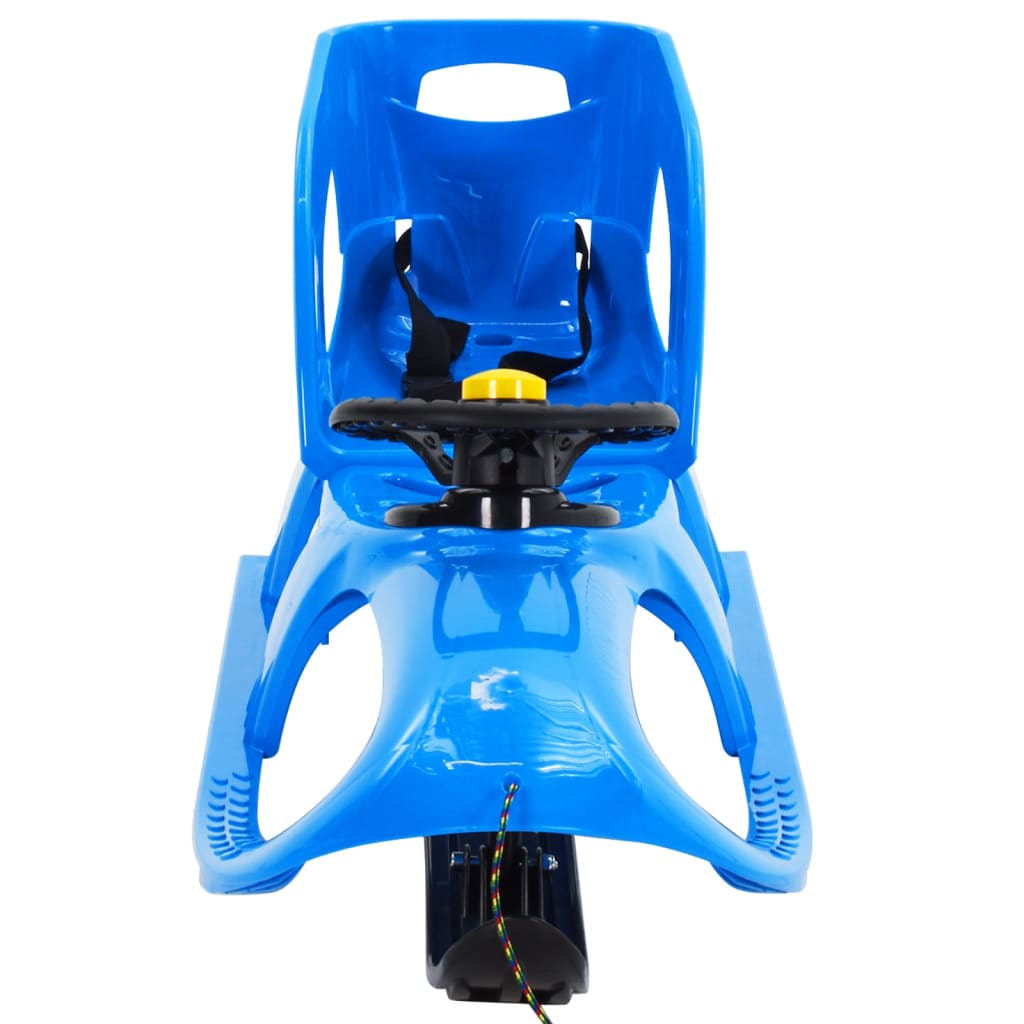 vidaXL Sáně se sedadlem a volantem modré 102,5x40x23 cm polypropylen