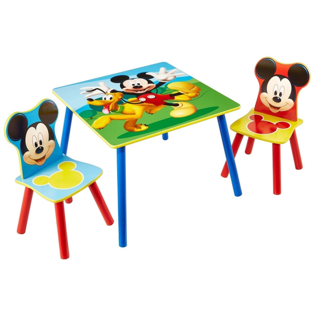 Disney 3dílná sada stolu a židlí Mickey Mouse dřevo WORL119014
