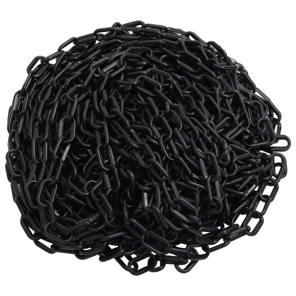 vidaXL Výstražný řetěz černý 30 m Ø 6 mm plast