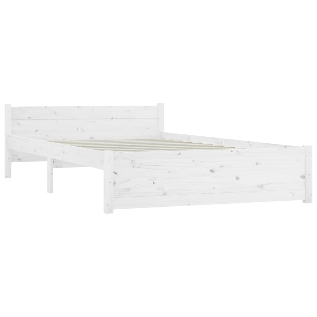 vidaXL Rám postele se zásuvkami bílý 135 x 190 cm Double
