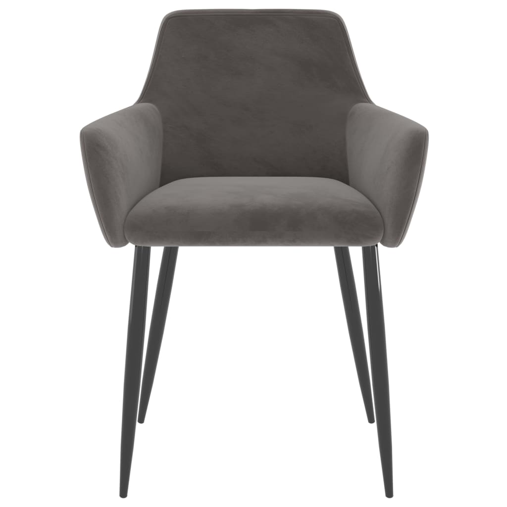 vidaXL Jídelní židle 6 ks tmavě šedé samet