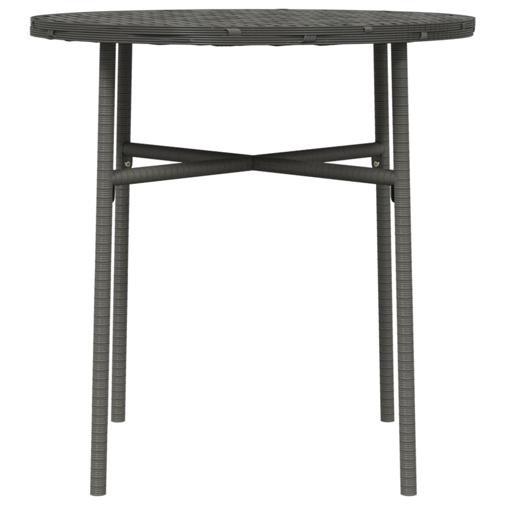 vidaXL Čajový stolek šedý 45 cm polyratan