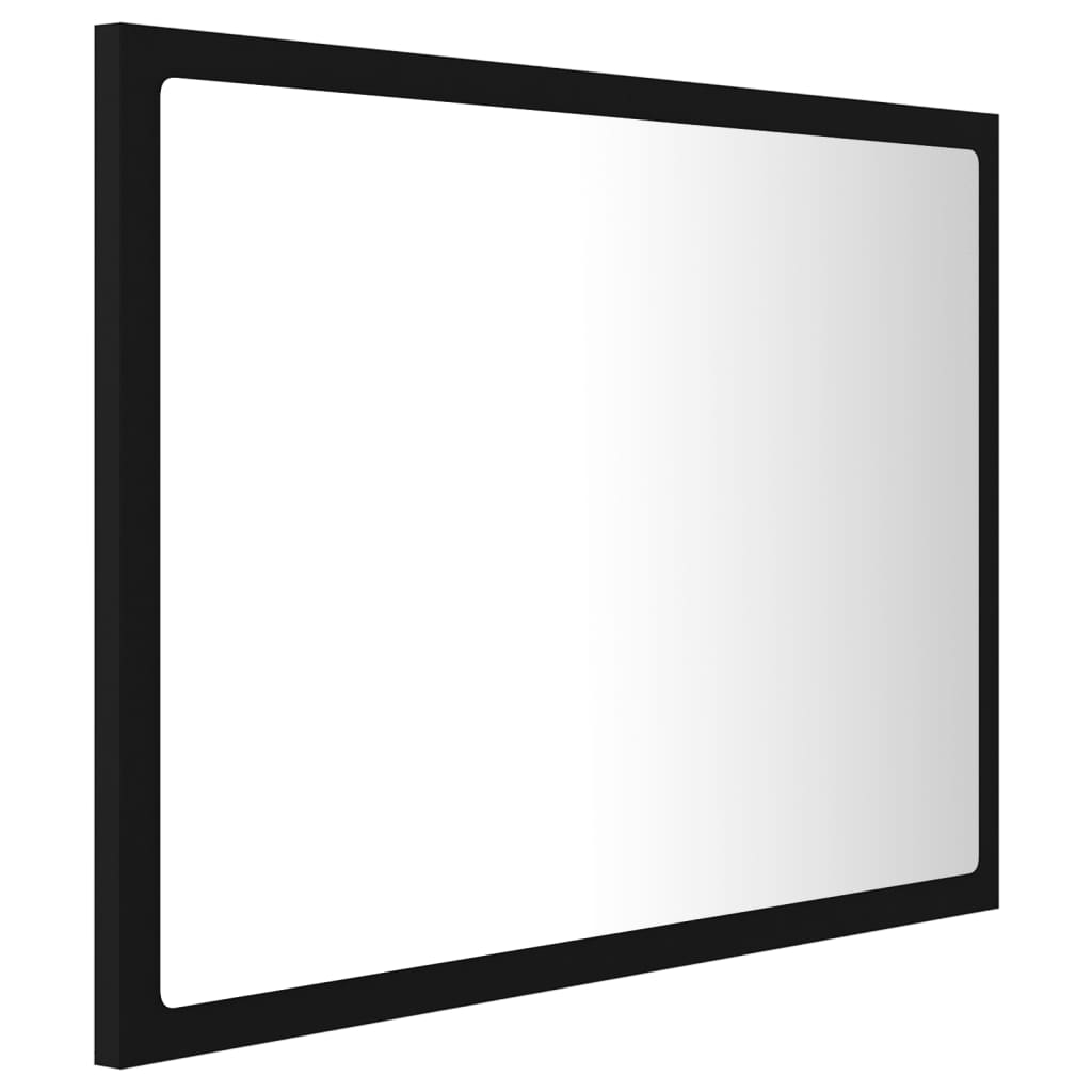 vidaXL LED koupelnové zrcadlo černé 60 x 8,5 x 37 cm dřevotříska