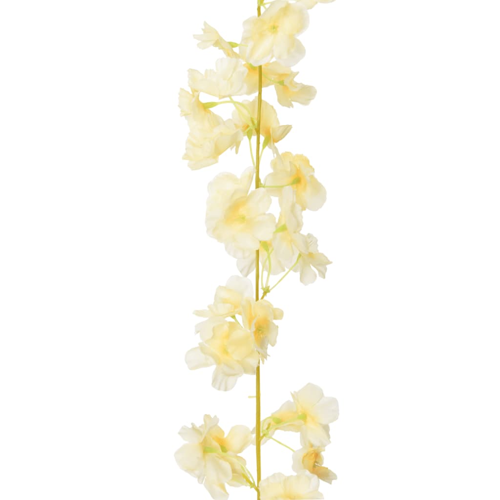 vidaXL Umělé květinové girlandy 6 ks champagne 180 cm