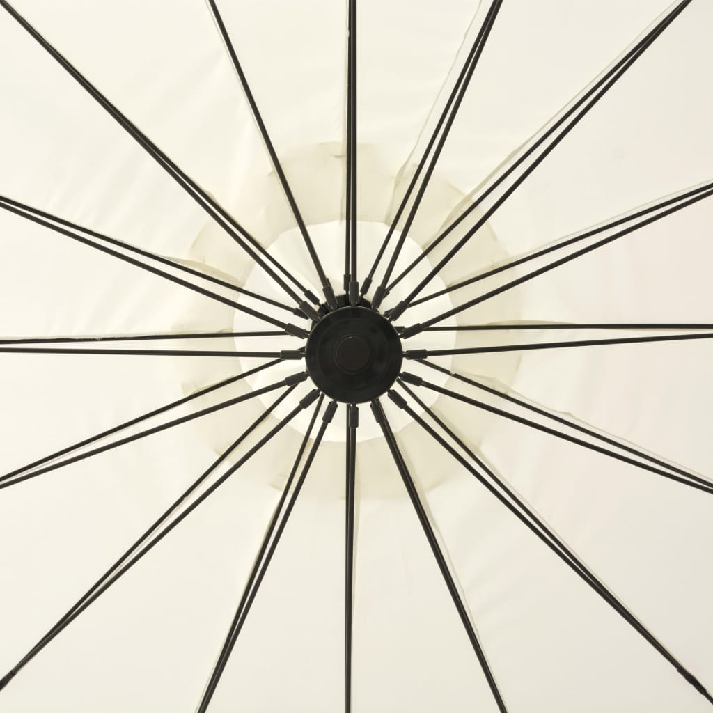 vidaXL Závěsný slunečník bílý 3 m hliníková tyč