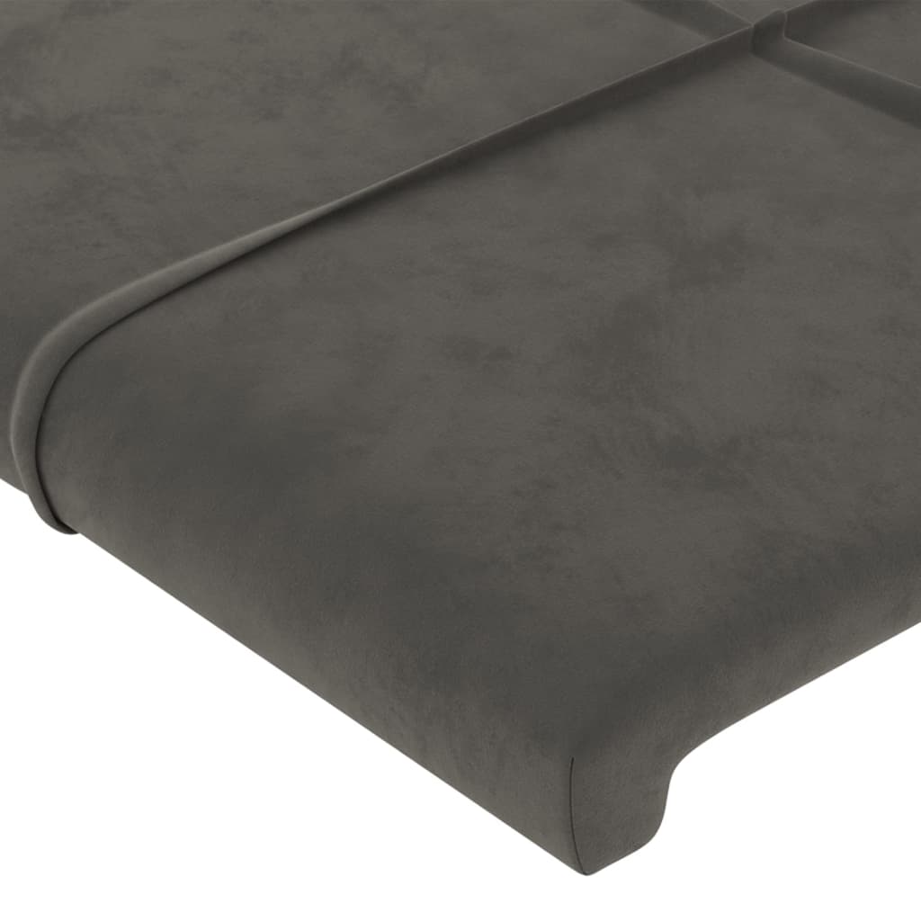 vidaXL Čelo postele typu ušák tmavě šedé 83x16x78/88 cm samet