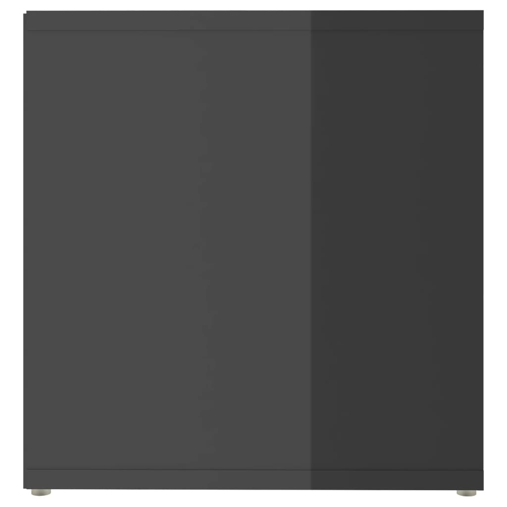 vidaXL TV stolek šedý s vysokým leskem 72 x 35 x 36,5 cm dřevotříska