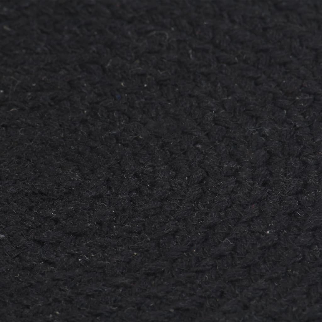 vidaXL Prostírání 6 ks černé 38 cm kulaté bavlna