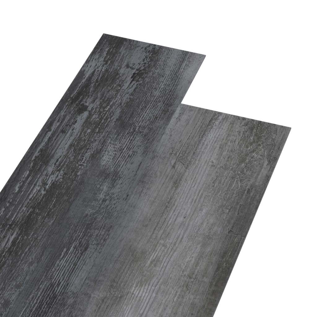 vidaXL Nesamolepicí PVC podlahová prkna 4,46 m² 3 mm lesklá šedá