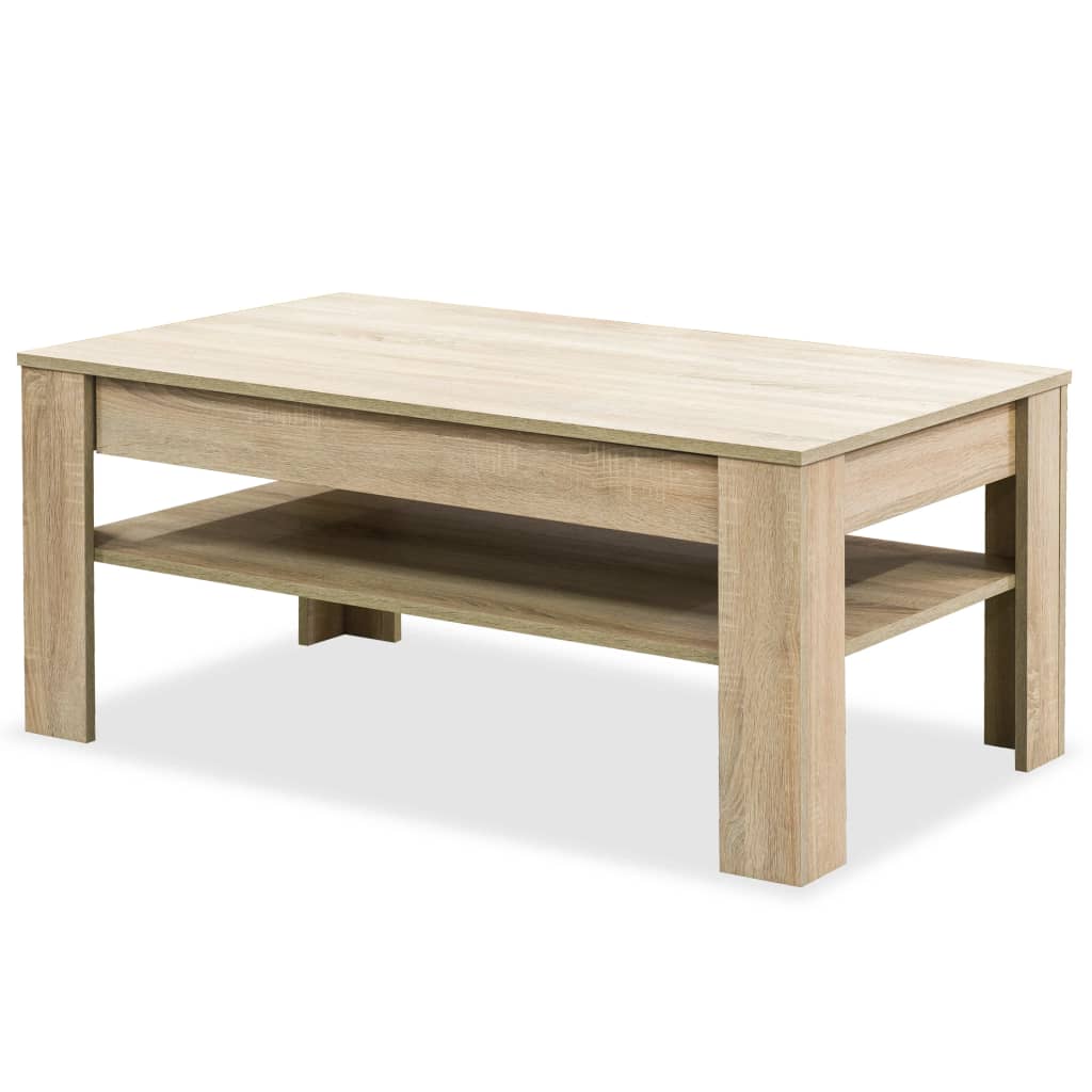 vidaXL Konferenční stolek dřevotříska 110x65x48 cm dub