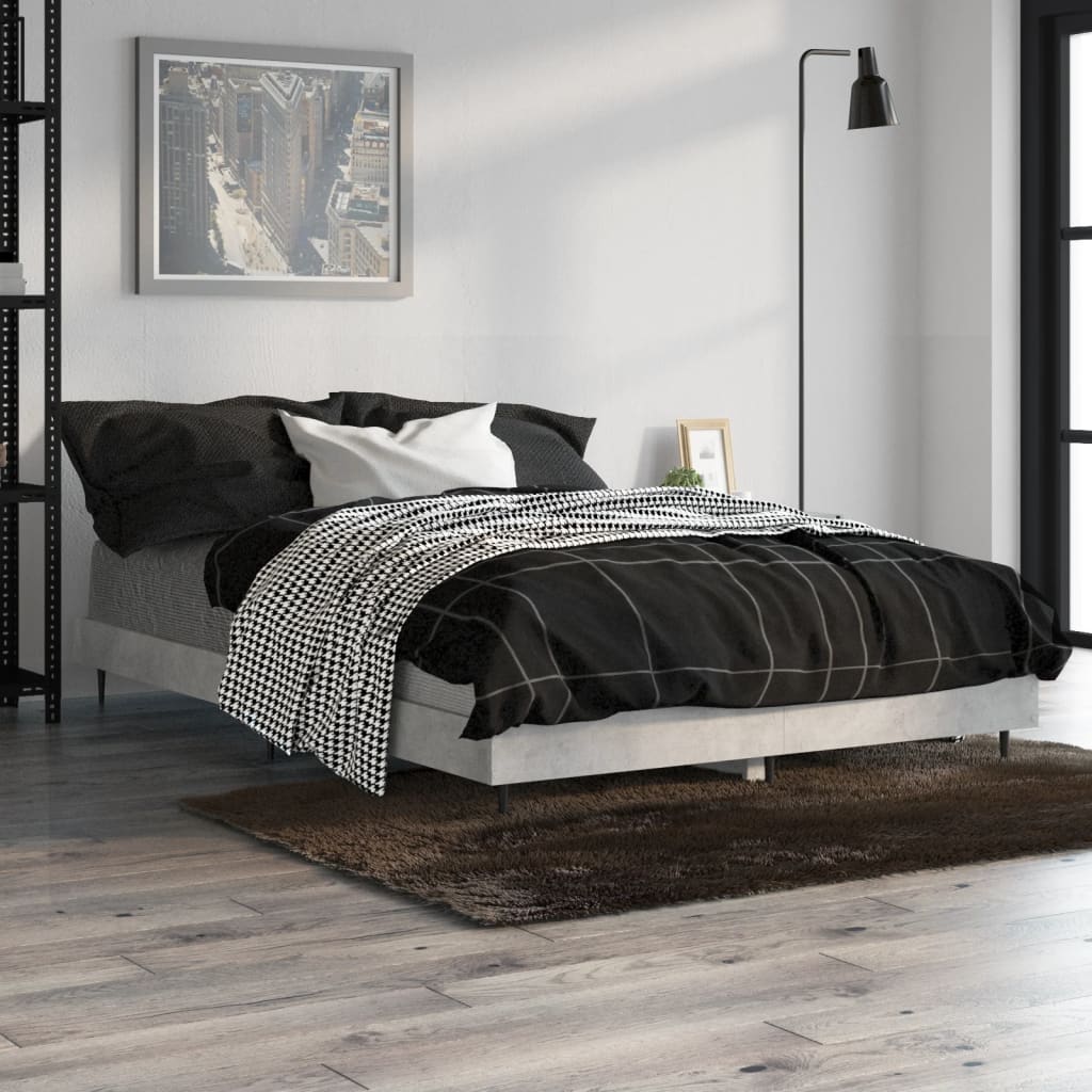 vidaXL Rám postele betonově šedý 120 x 190 cm kompozitní dřevo