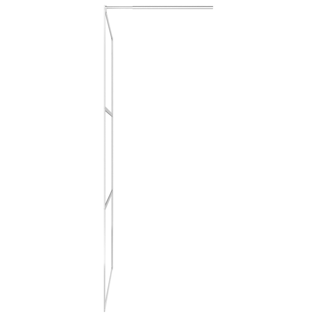 vidaXL Zástěna do průchozí sprchy celé mléčné ESG sklo 115 x 195 cm