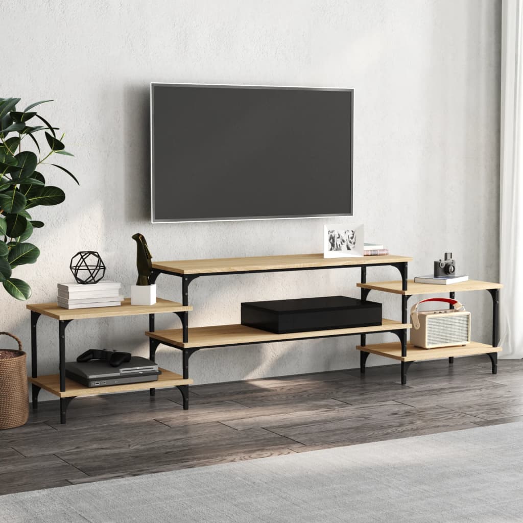vidaXL TV skříňka kouřový dub 197 x 35 x 52 cm kompozitní dřevo