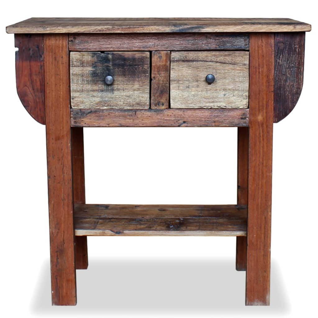 vidaXL Odkládací stolek z masivního recyklovaného dřeva 80x35x80 cm