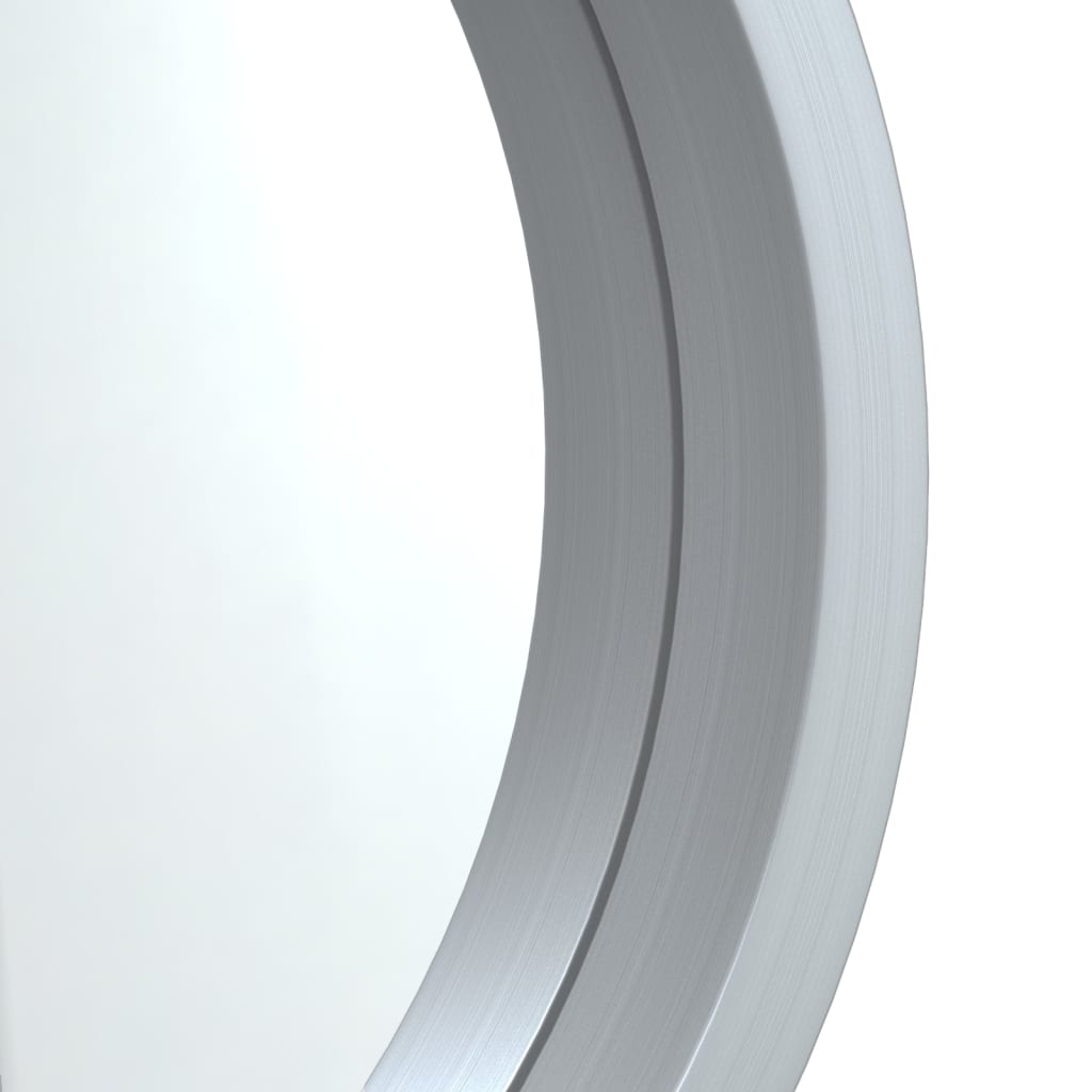 vidaXL Nástěnné zrcadlo s popruhem stříbrné Ø 35 cm