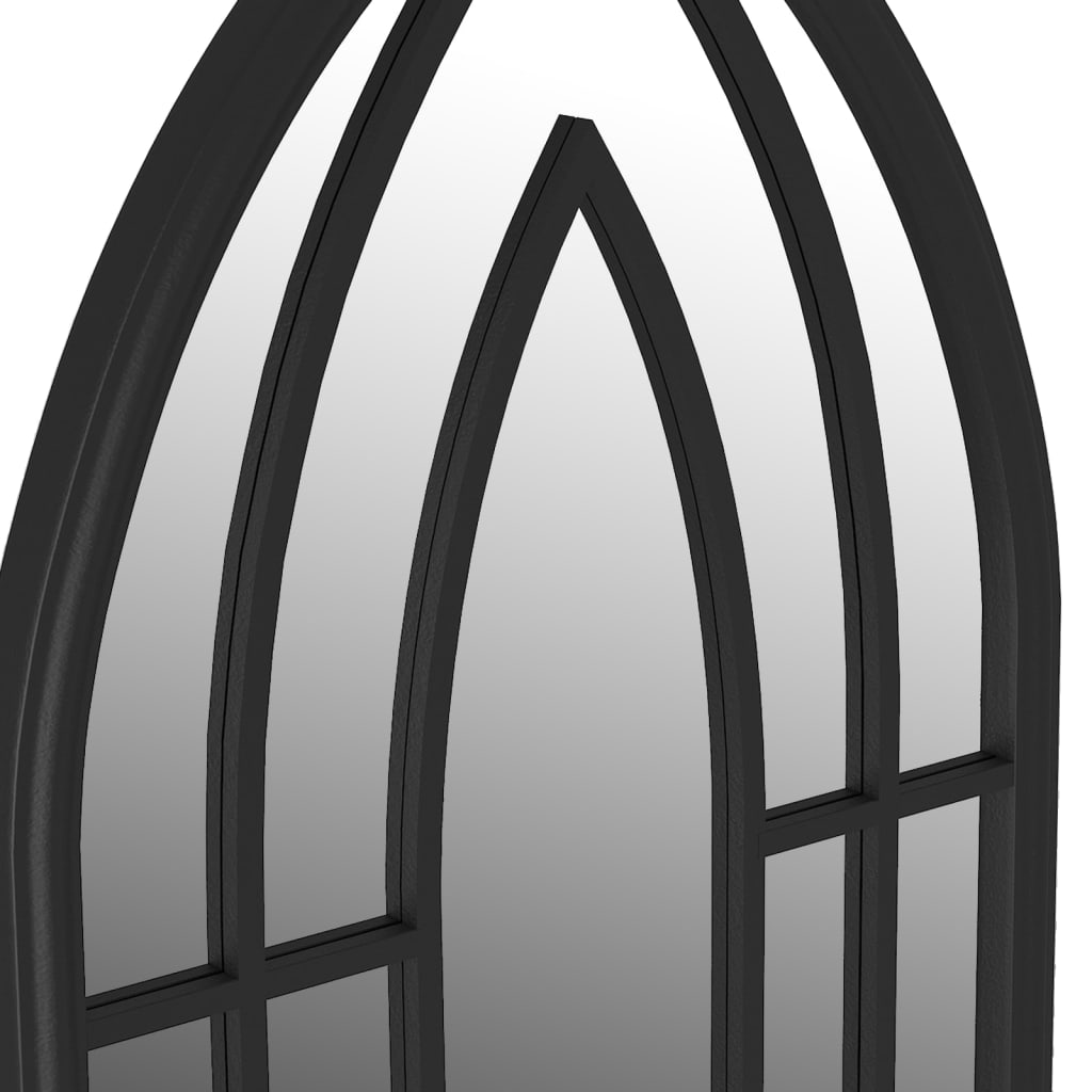 vidaXL Zahradní zrcadlo černé 70 x 30 cm železo pro použití venku