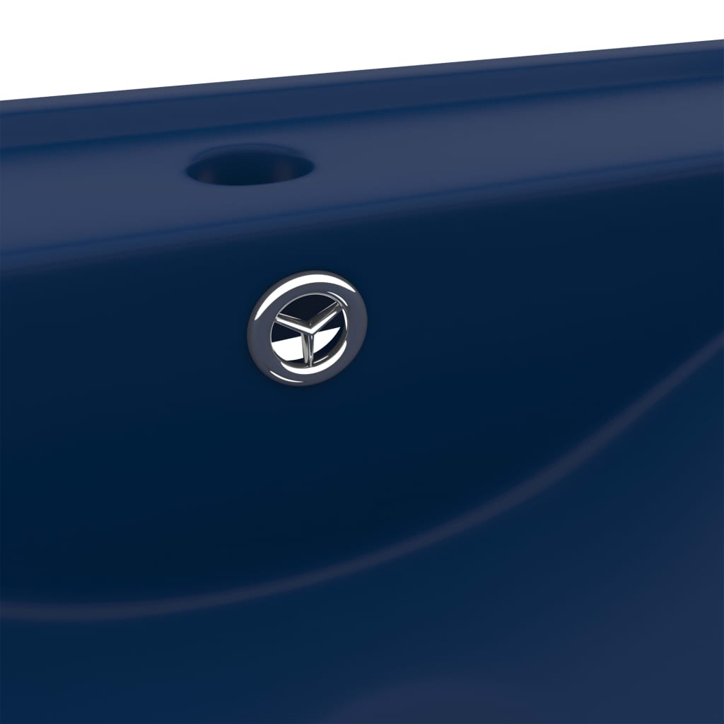 vidaXL Luxusní umyvadlo otvor na baterii tmavě modré 60x46 cm keramika