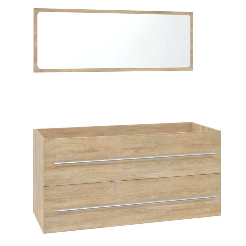 vidaXL Sada koupelnového nábytku dub sonoma kompozitní dřevo
