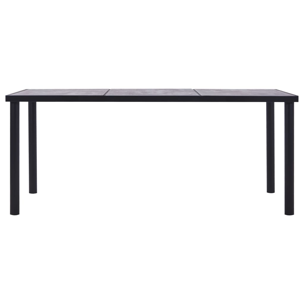 vidaXL Jídelní stůl černý a betonově šedý 200 x 100 x 75 cm MDF