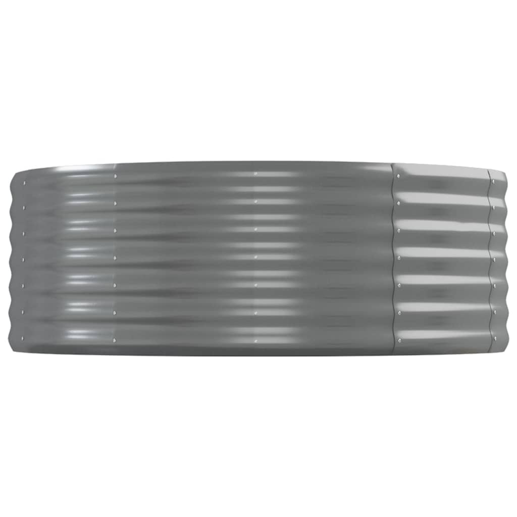 vidaXL Vyvýšený záhon práškově lakovaná ocel 544x100x36 cm šedý