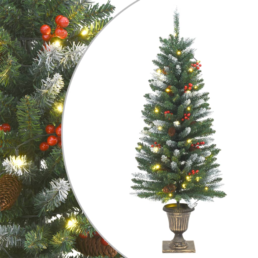 vidaXL Umělé vánoční stromky 2 ks 100 LED diod zelené a bílé 120 cm