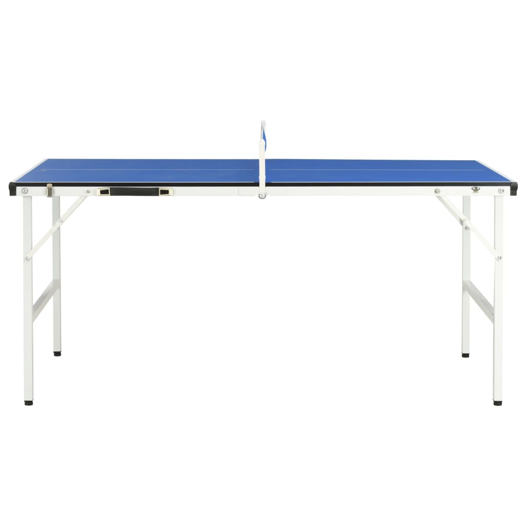 vidaXL Stůl na stolní tenis se síťkou 152 x 76 x 66 cm modrý